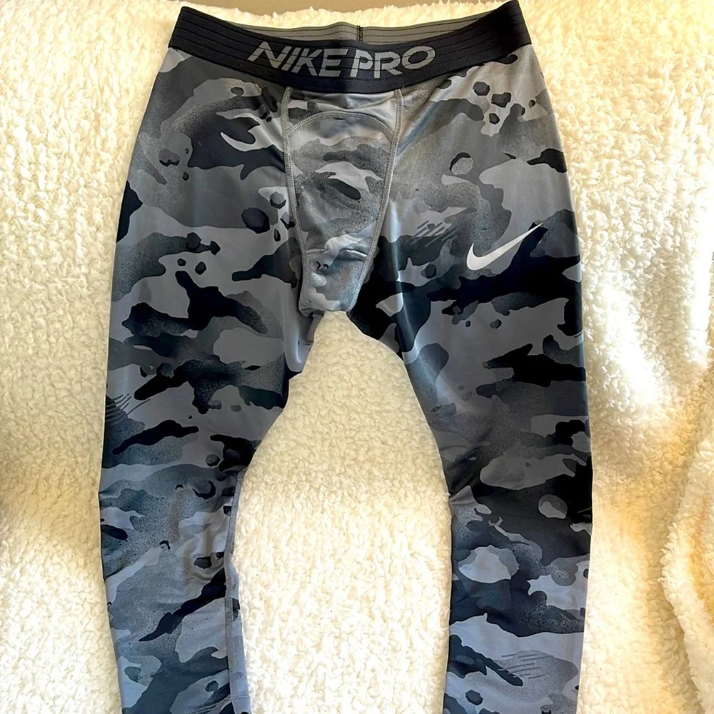 Nike Pro Mid-Length Workout Leggings - Picture 1 of 6